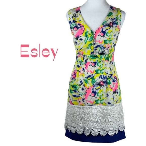 Anthropologie Esley Floral Lace Boho CottageCore Dress NWOT - Picture 2 of 12